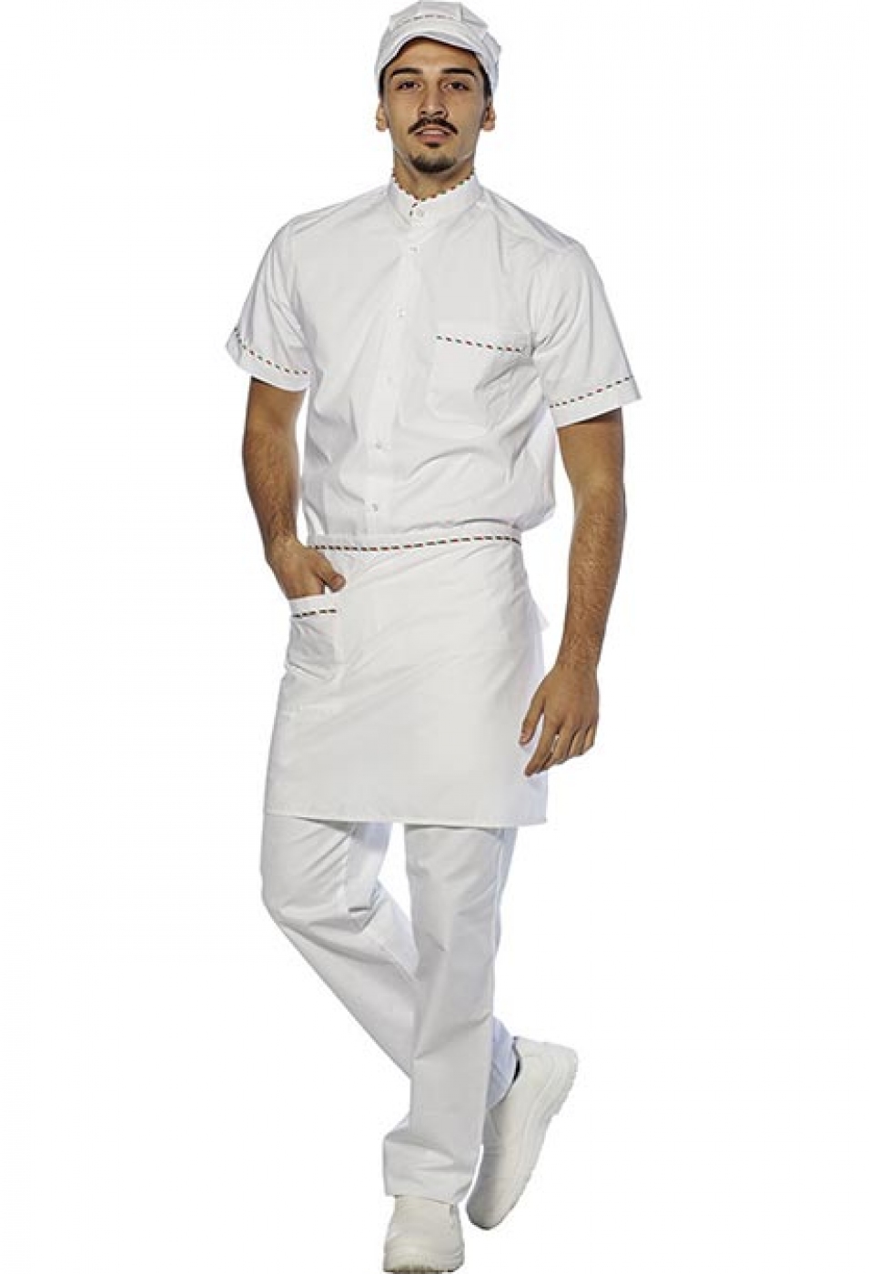 UniformeBucatari.ro - Camasa tip tunica Chef Pizzar cu maneca scurta, model barbat