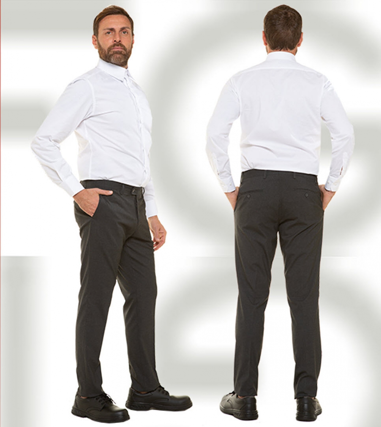 Pantalon ospatar clasic cu 3 buzunare, model barbat
