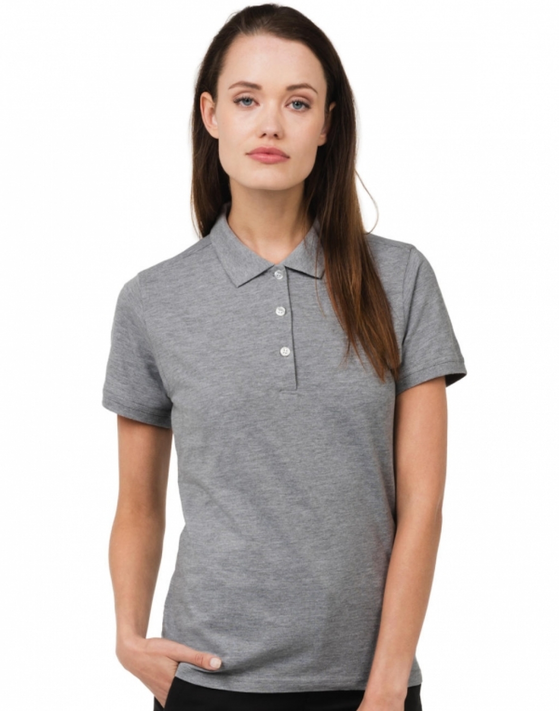 UniformeBucatari.ro - Tricou polo pique ospatar sau barman, model elegant de dama