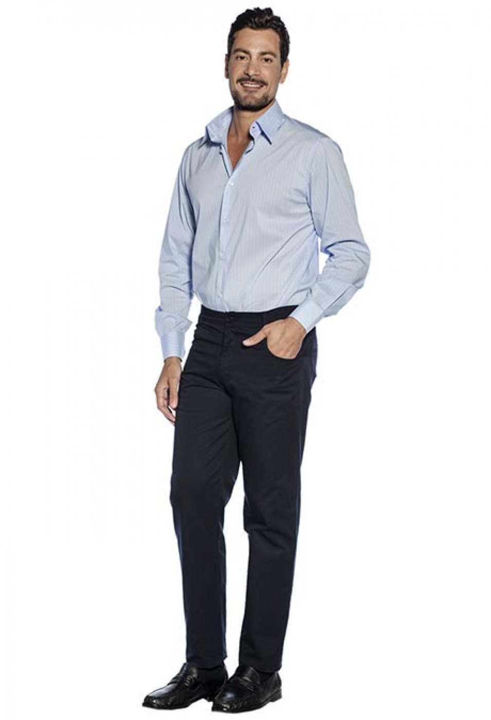 Pantalon receptioner model casual cu 4 buzunare, de barbat