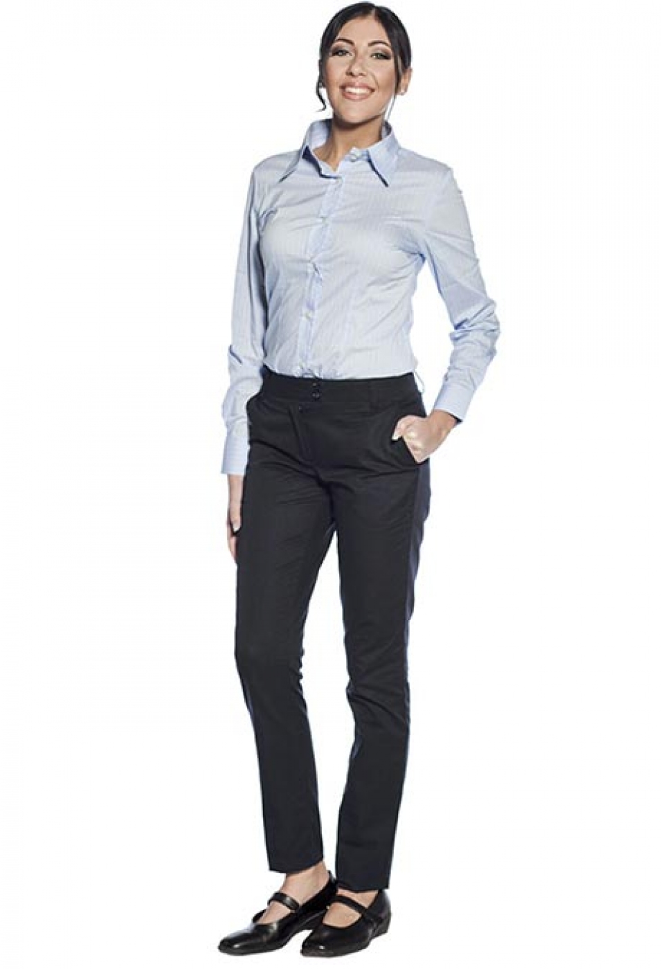 Pantalon receptioner model casual cu 2 buzunare, de dama