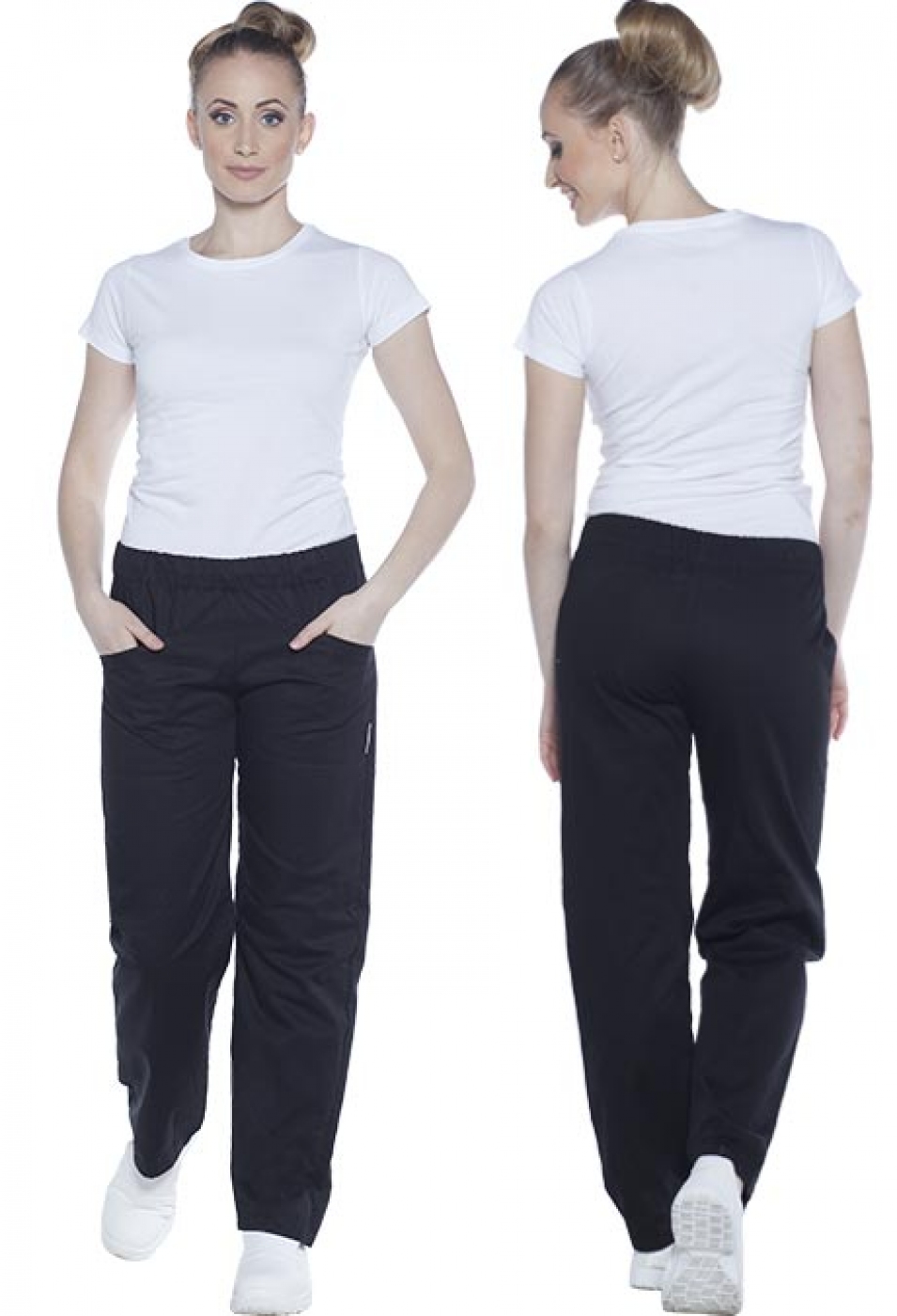 Uniforme Curatenie - Pantalon femeie serviciu sau camerista, cu elastic si buzunare