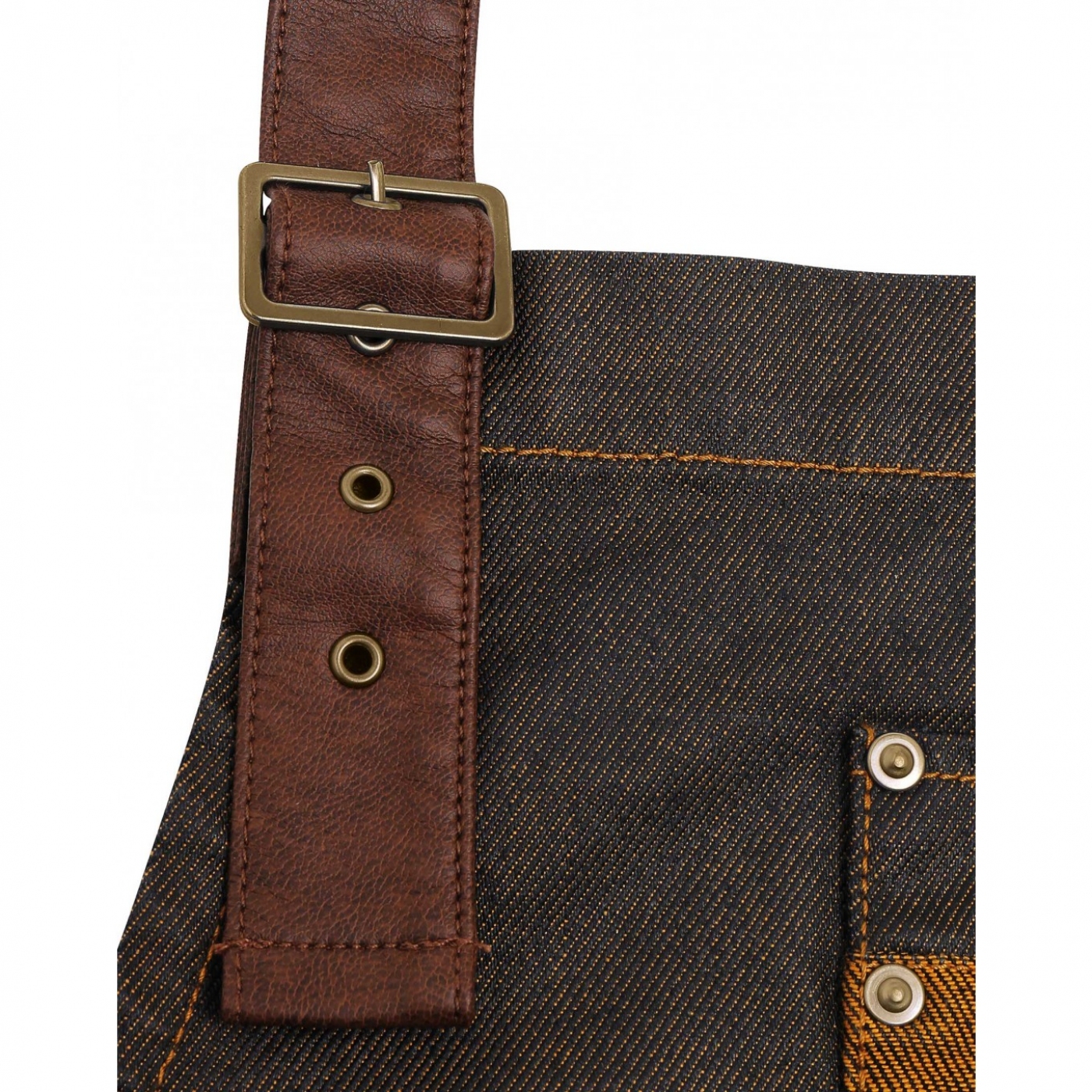 Uniforme Ospatari - Sort impermeabil cu pieptar, jeans cerat, cordon piele si catarame metalice