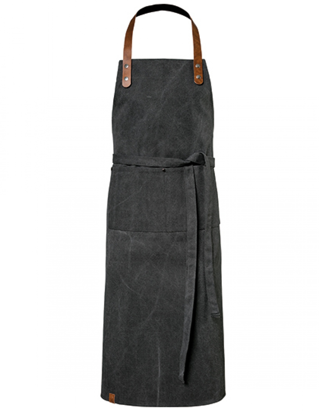 Uniforme Restaurant - Sort ospatar, cu pieptar, din canvas si bareta piele ecologica, unisex