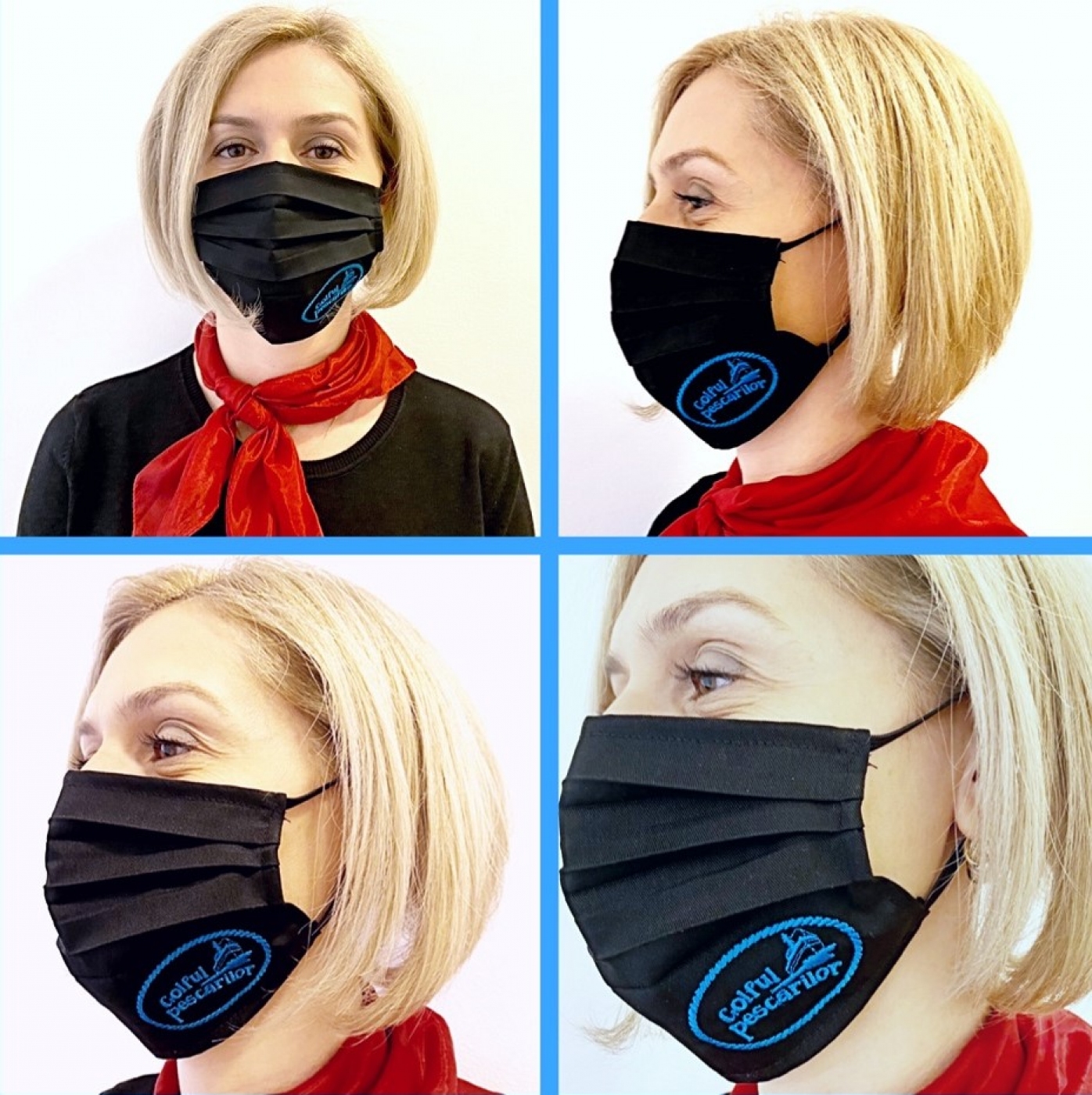 Masti protectie pentru bucatari personalizate prin broderie logo Masti protectie pentru bucatari personalizate prin broderie logo
