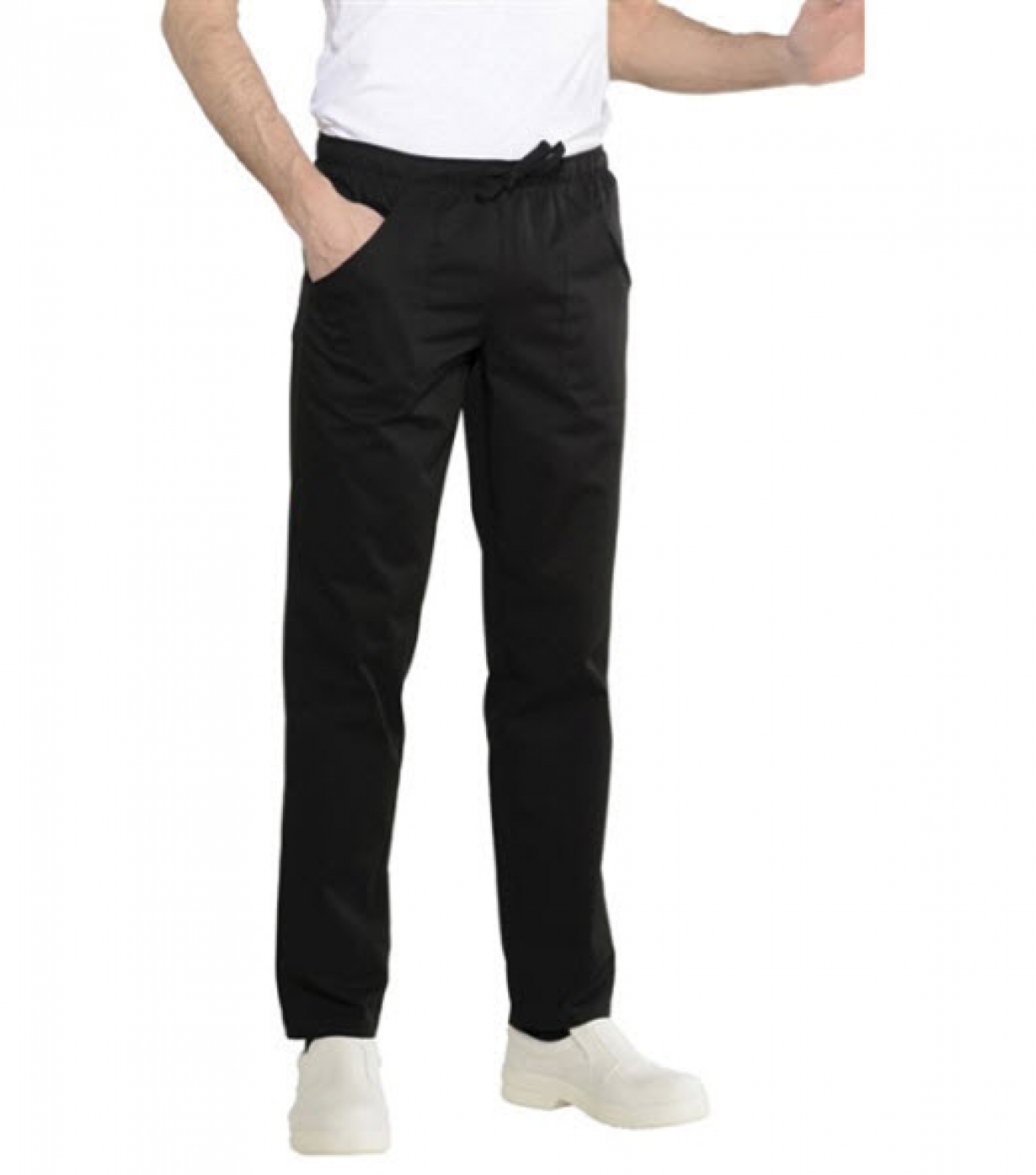 UniformeBucatari.ro - Pantalon bucatar model conic cu buzunare aplicate de barbat