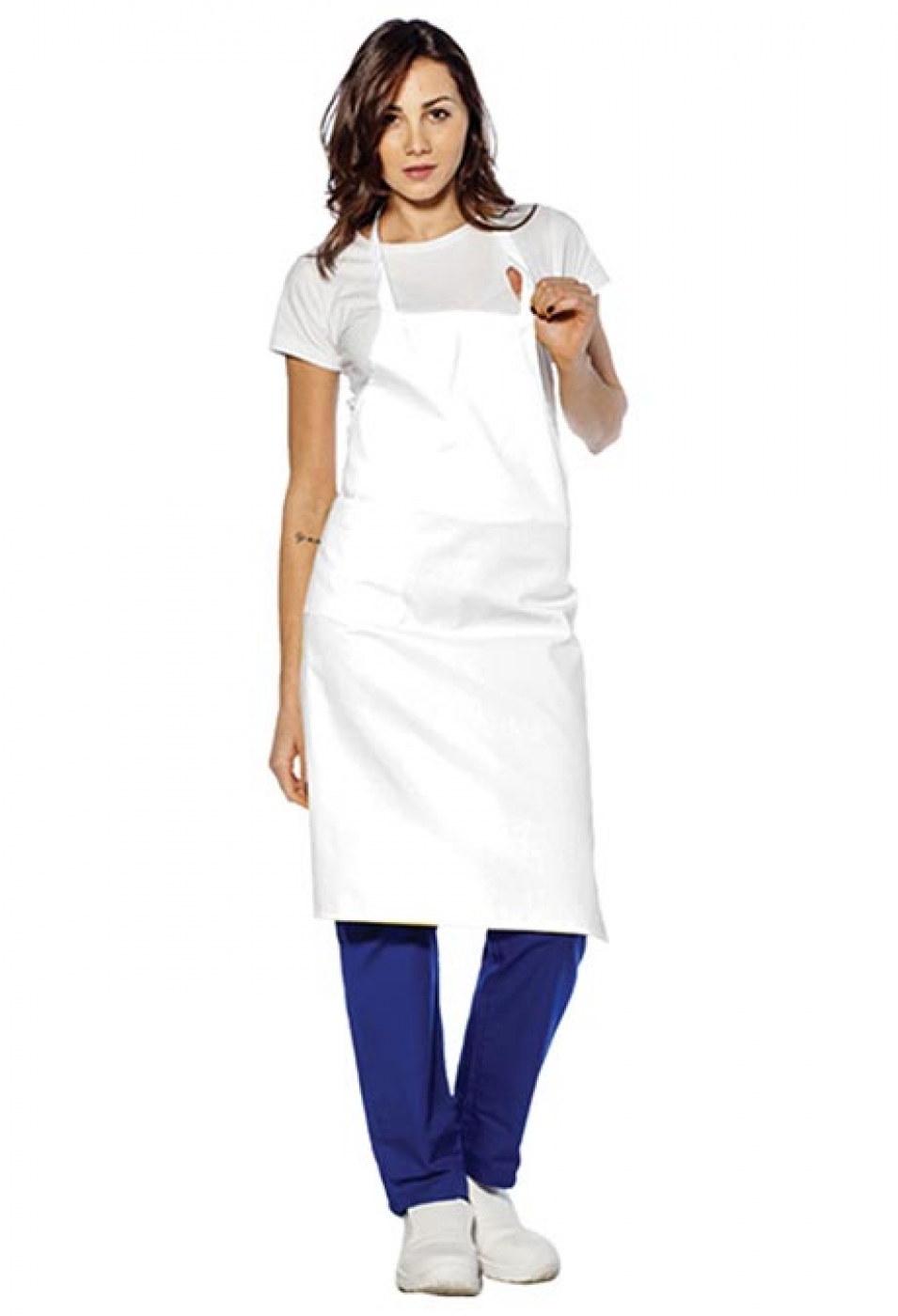 UniformeBucatari.ro - Sort cu pieptar bucatar sau chef bucatar cu buzunar lateral, model unisex