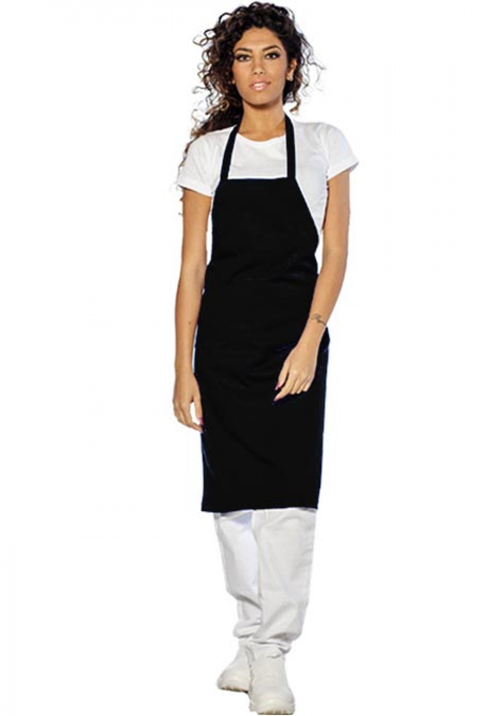 UniformeBucatari.ro - Sort cu pieptar bucatar sau chef bucatar cu buzunar lateral, model unisex