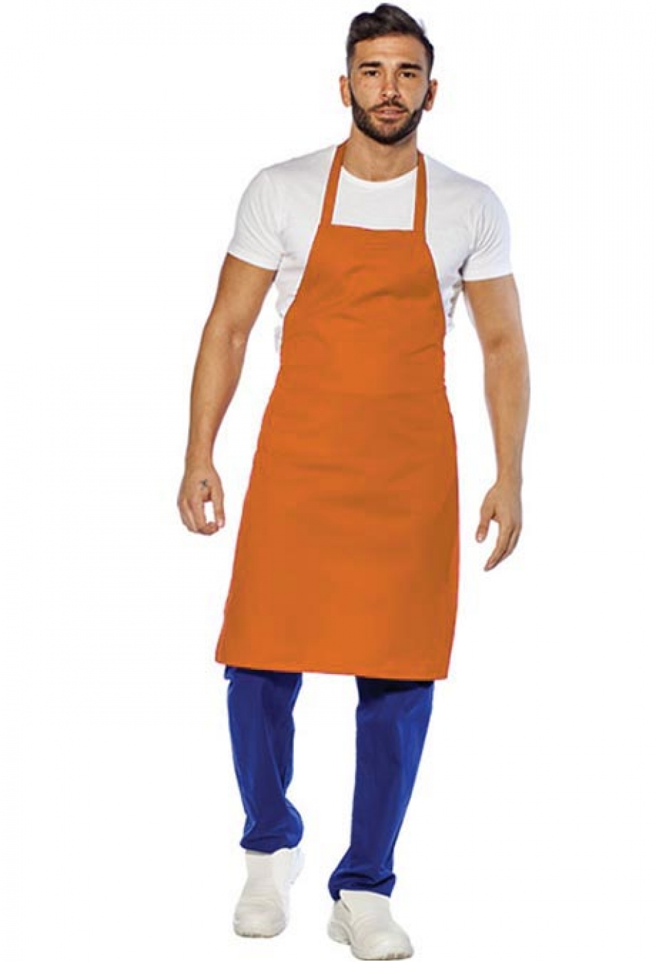 UniformeBucatari.ro - Sort cu pieptar bucatar sau chef bucatar cu buzunar lateral, model unisex