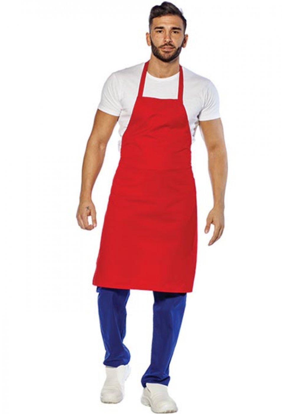 UniformeBucatari.ro - Sort cu pieptar bucatar sau chef bucatar cu buzunar lateral, model unisex