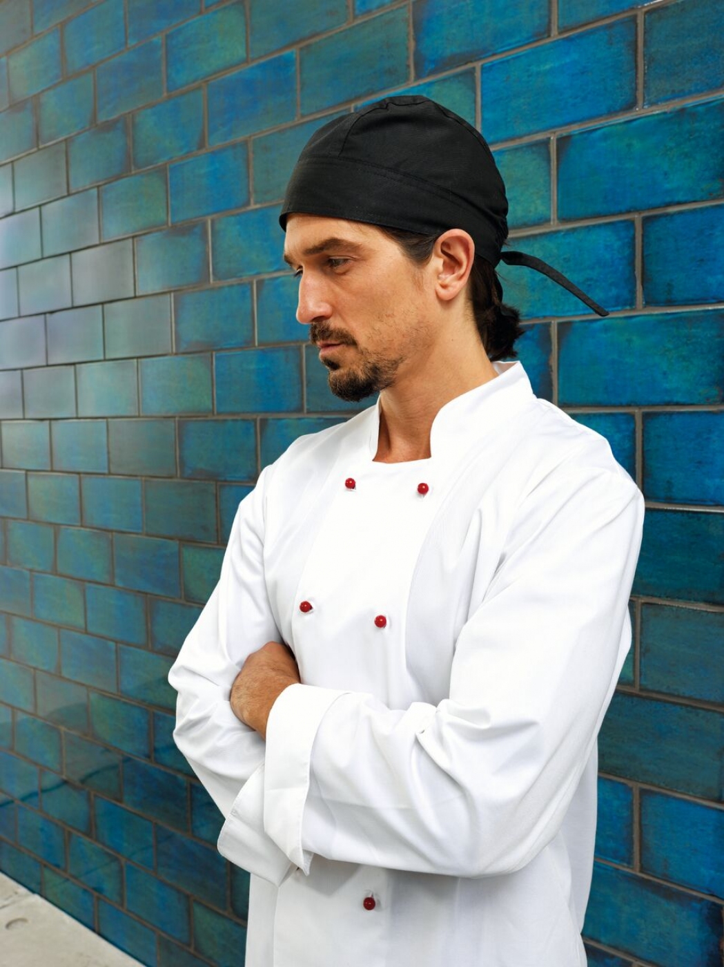 UniformeBucatari.ro - Bandana bucatar, model cu elastic si 2 cordoane, unisex