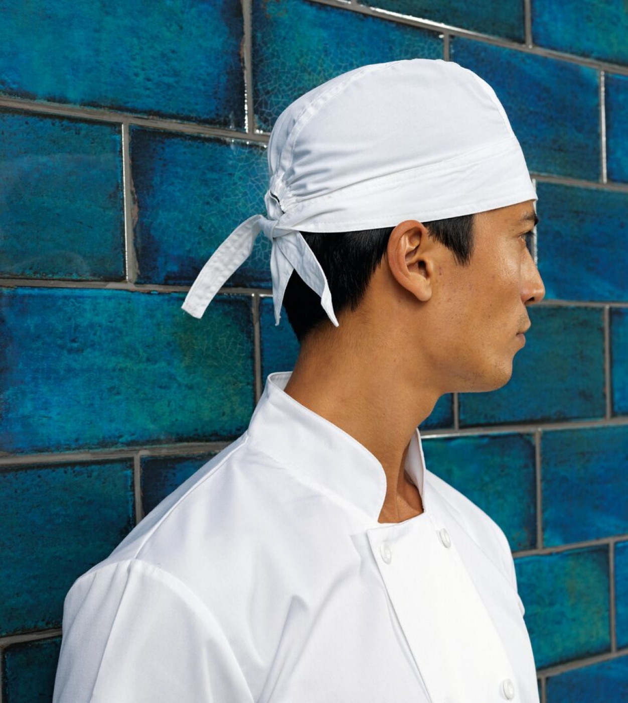 UniformeBucatari.ro - Bandana bucatar, model cu elastic si 2 cordoane, unisex