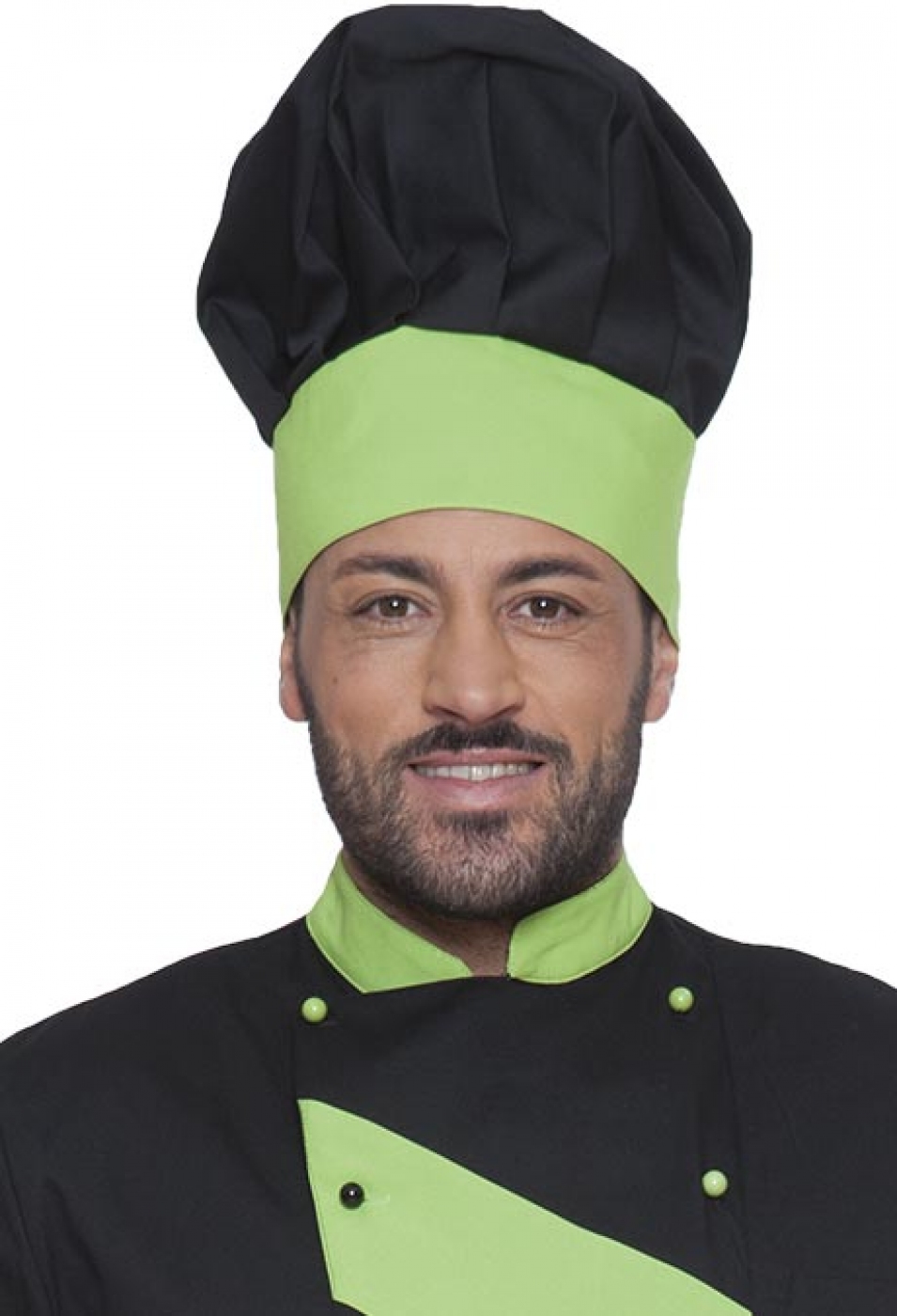 UniformeBucatari.ro -Toca pentru CHEF Bucatar inalta cu falduri, model bicolor