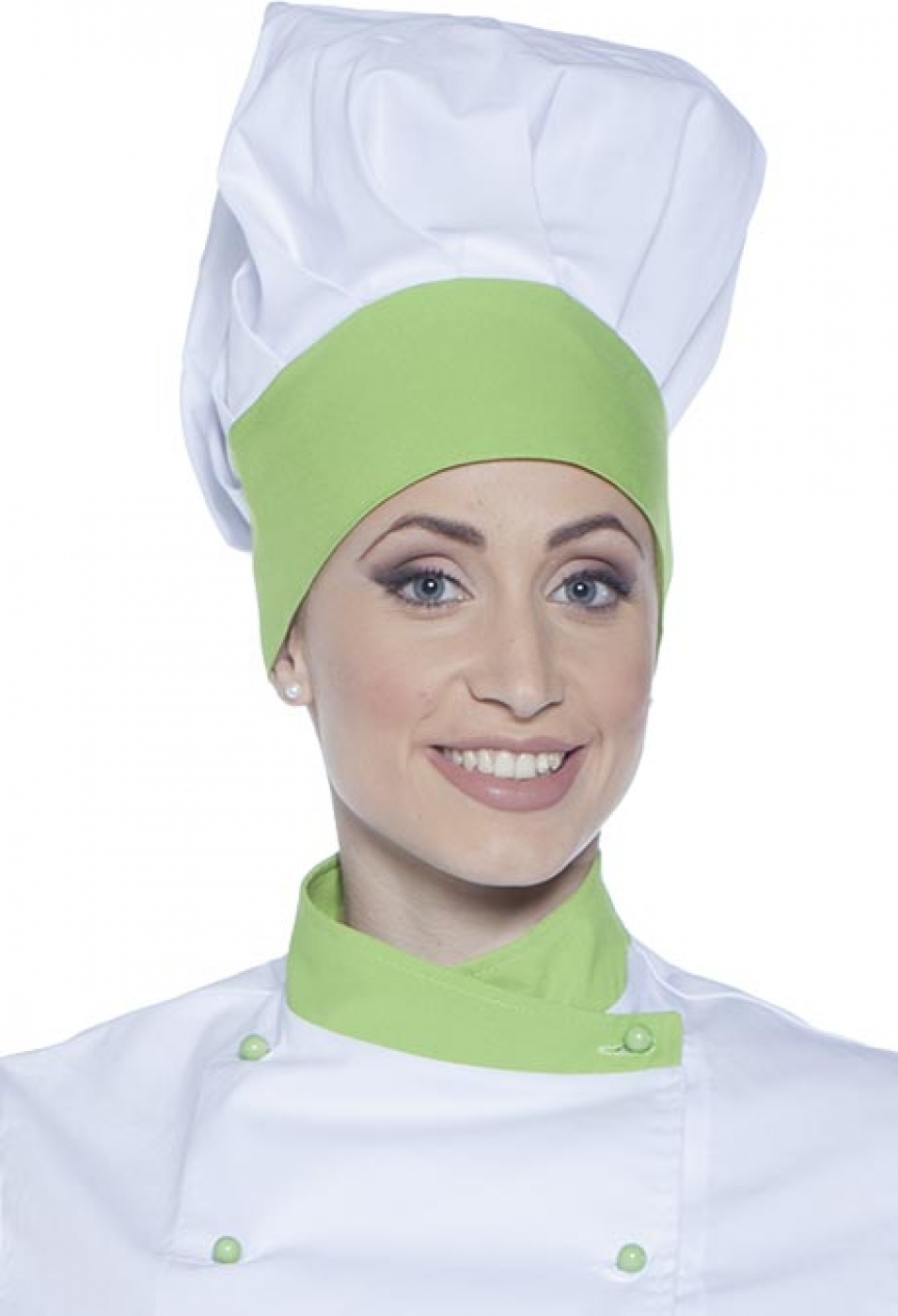 UniformeBucatari.ro -Toca pentru CHEF Bucatar inalta cu falduri, model bicolor
