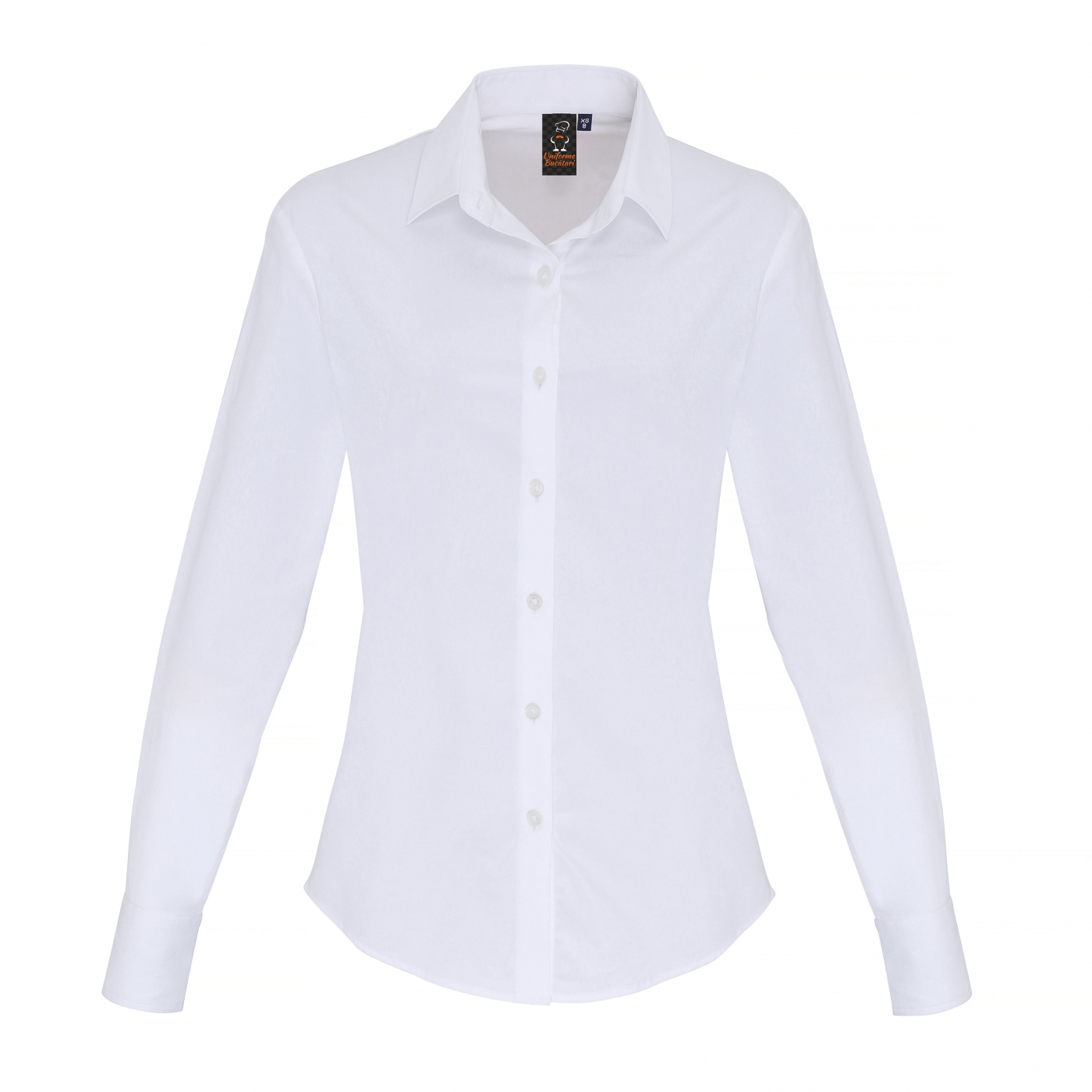 UniformeBucatari.ro - Camasa ospatar, cu guler drept, model stretch fit, dama