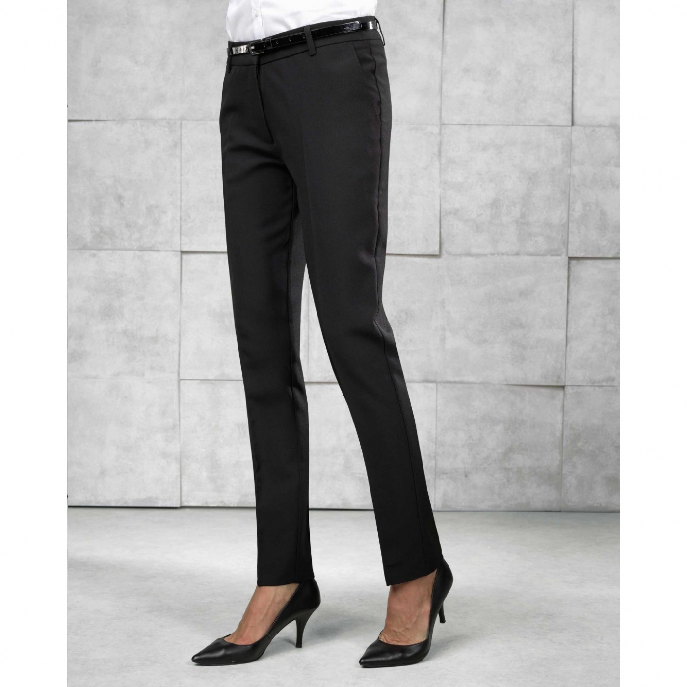 UniformeBucatari.ro - Pantaloni ospatari, model regular fit, din stofa, pentru femei