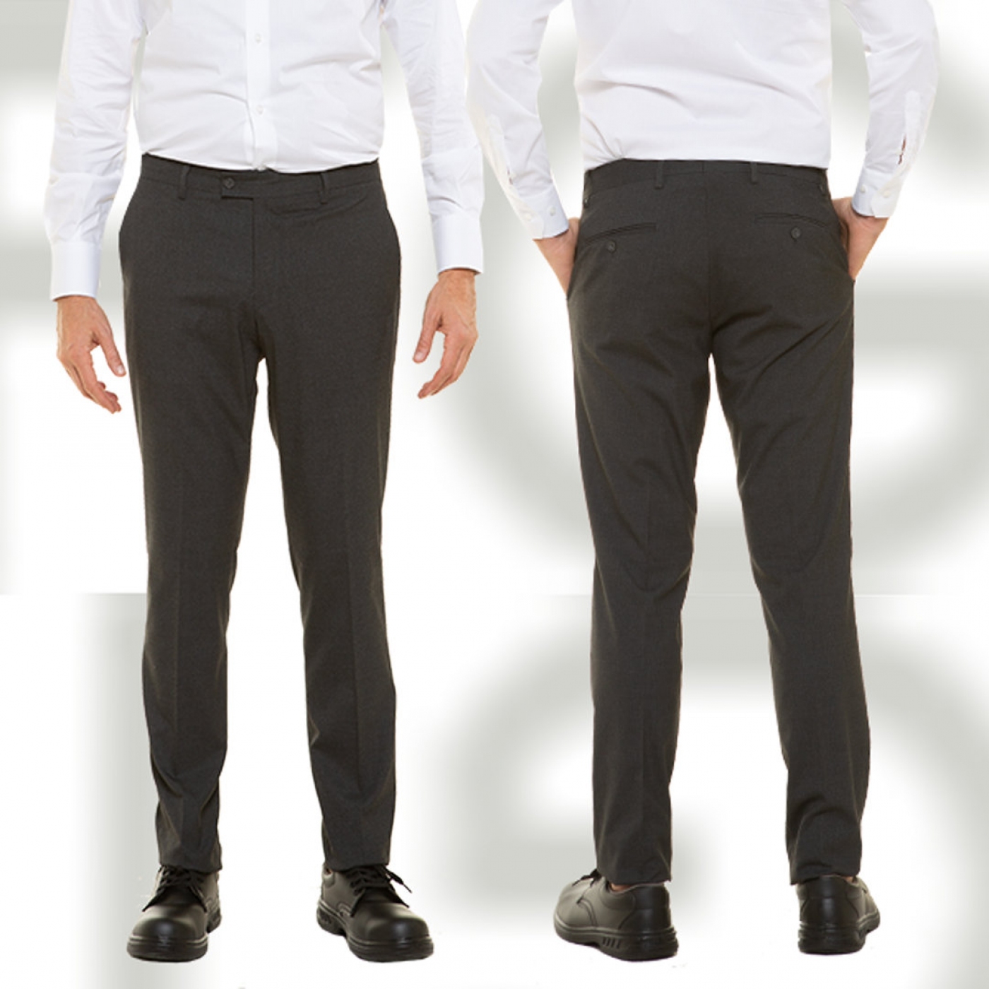 UniformeBucatari.ro - Pantalon ospatar clasic stretch fit, model barbat