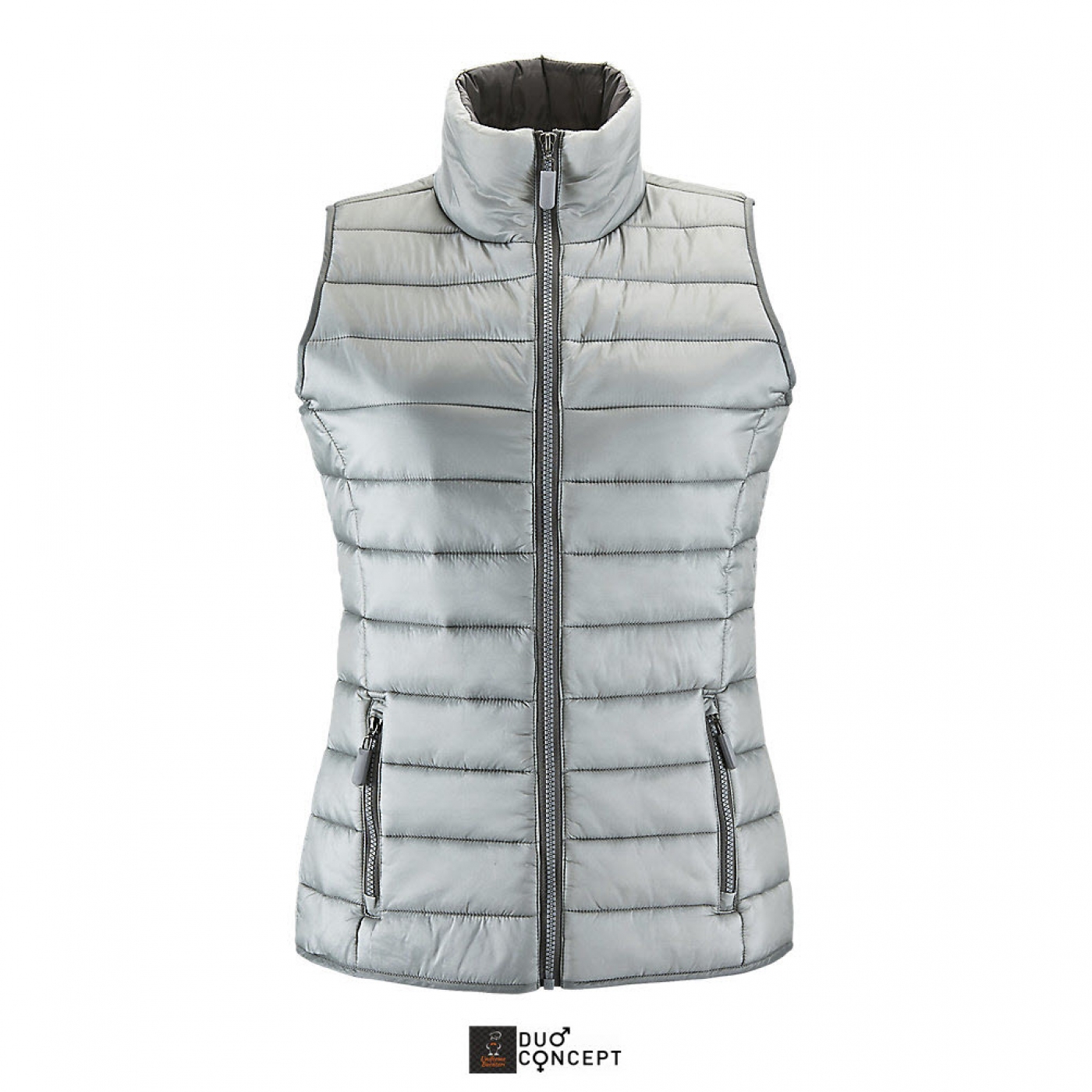 Uniforme Restaurant - Vesta ospatar, usoara din fas cu guler inalt, model dama