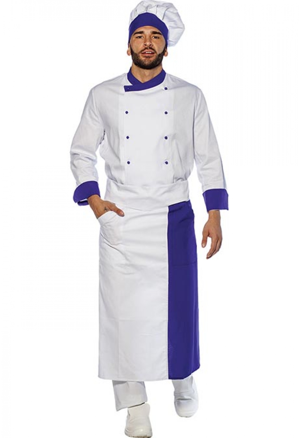 UniformeBucatari.ro - Sort tip fusta bicolor pentru bucatar sau chef bucatar, unisex