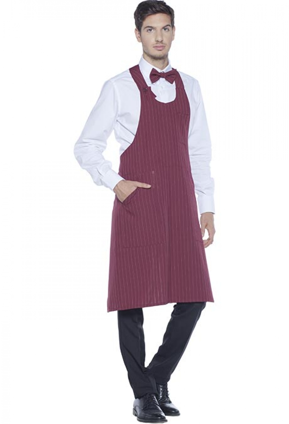 Uniforme Ospatari - Sort ospatar cu dungi, pieptar si 3 buzunare