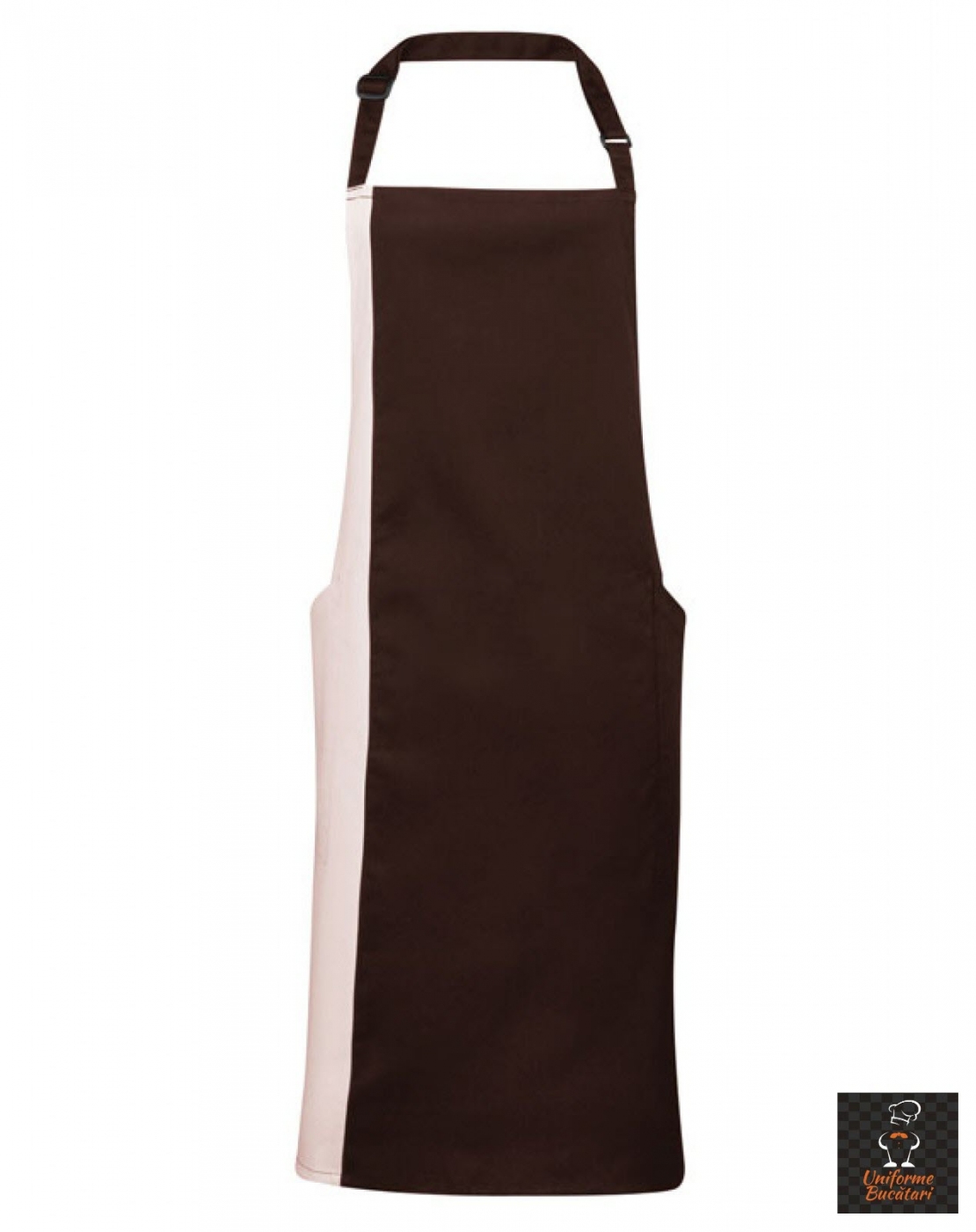 Uniforme Restautant - Sort ospatar, cu pieptar, buzunare laterale, model bicolor