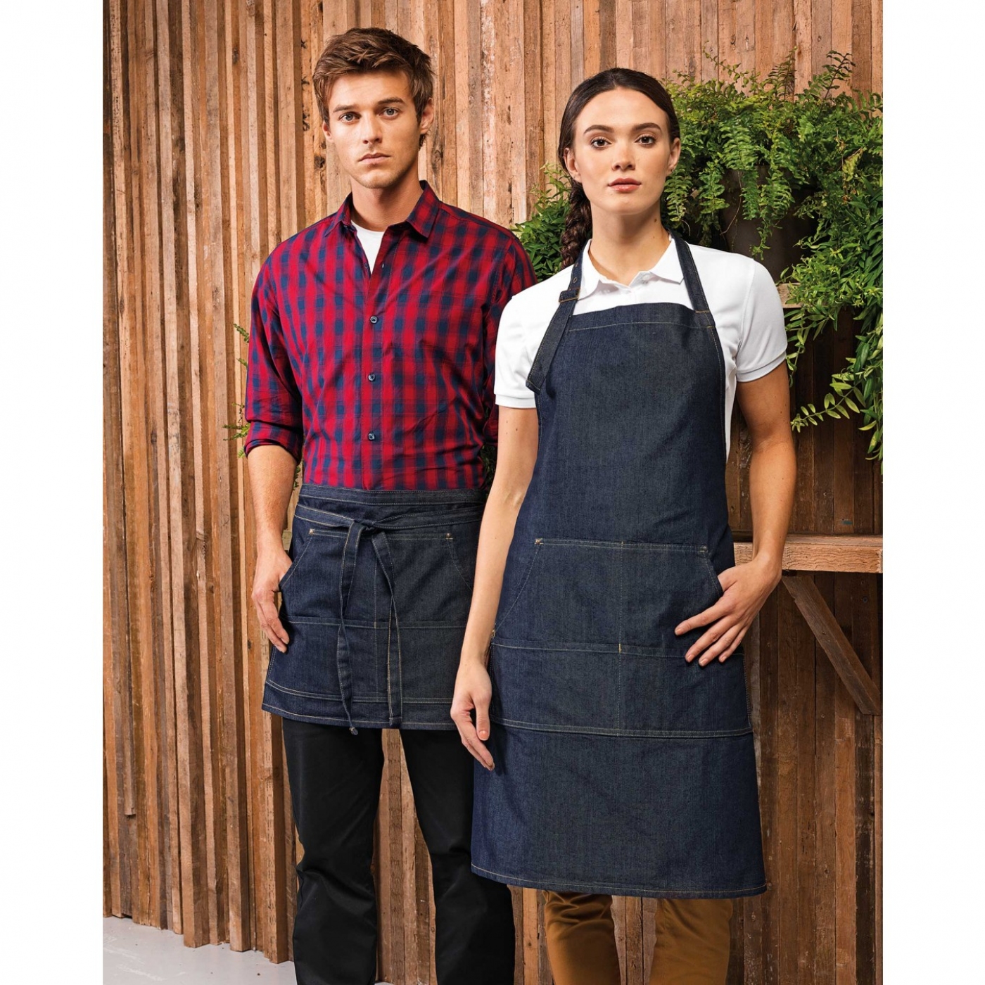 Uniforme Ospatari - Sort scurt din jeans cu 4 buzunare centrale, unisex
