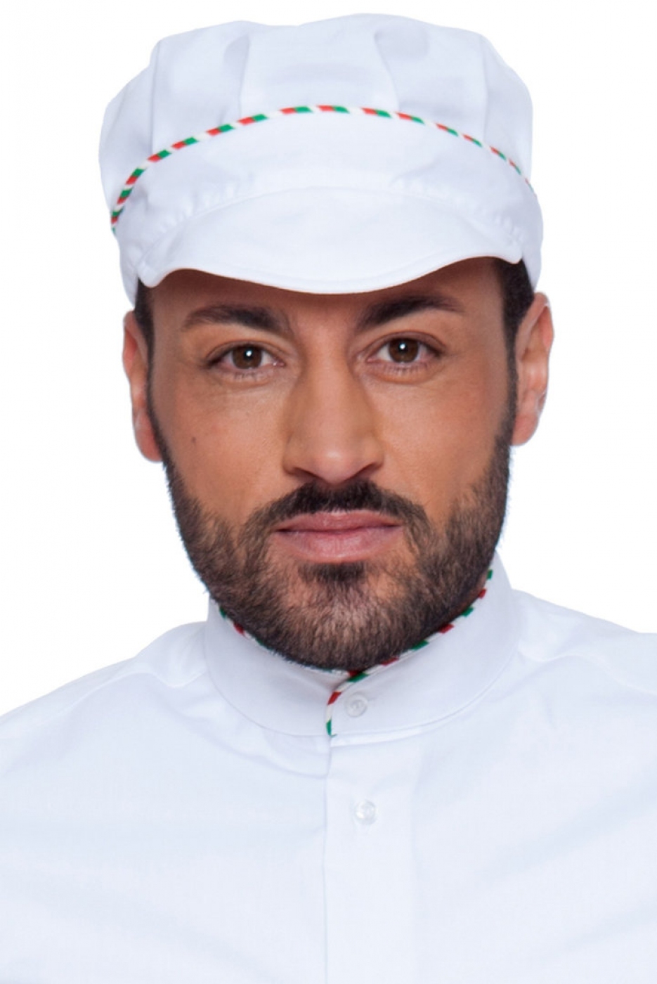 Uniforme Bucatari - Sapca bucatar pizzar, cu insertie steag italian, unisex