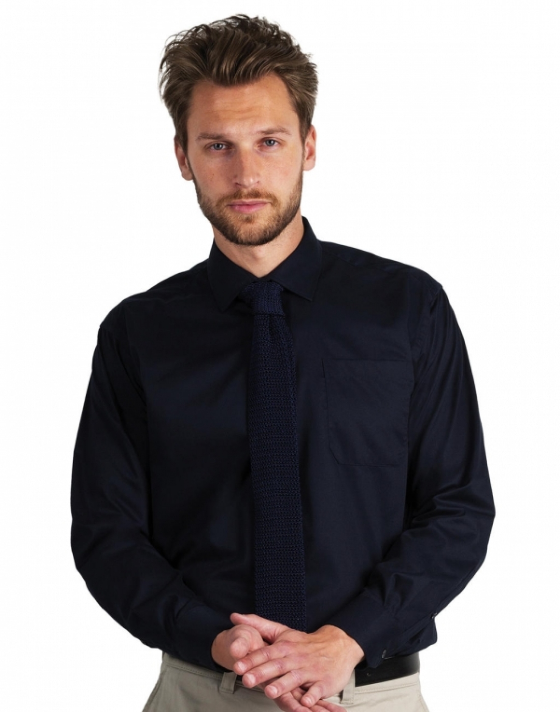 Uniforme Receptioneri - Camasa Premium tesatura Twill, cu maneca lunga, barbat