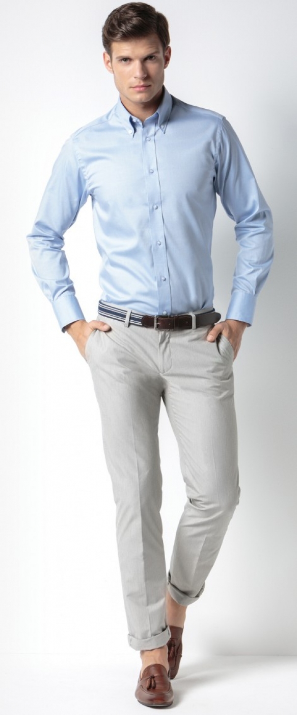 Uniforme Receptioneri - Camasa Premium tesatura Oxford, cu maneca lunga, barbat
