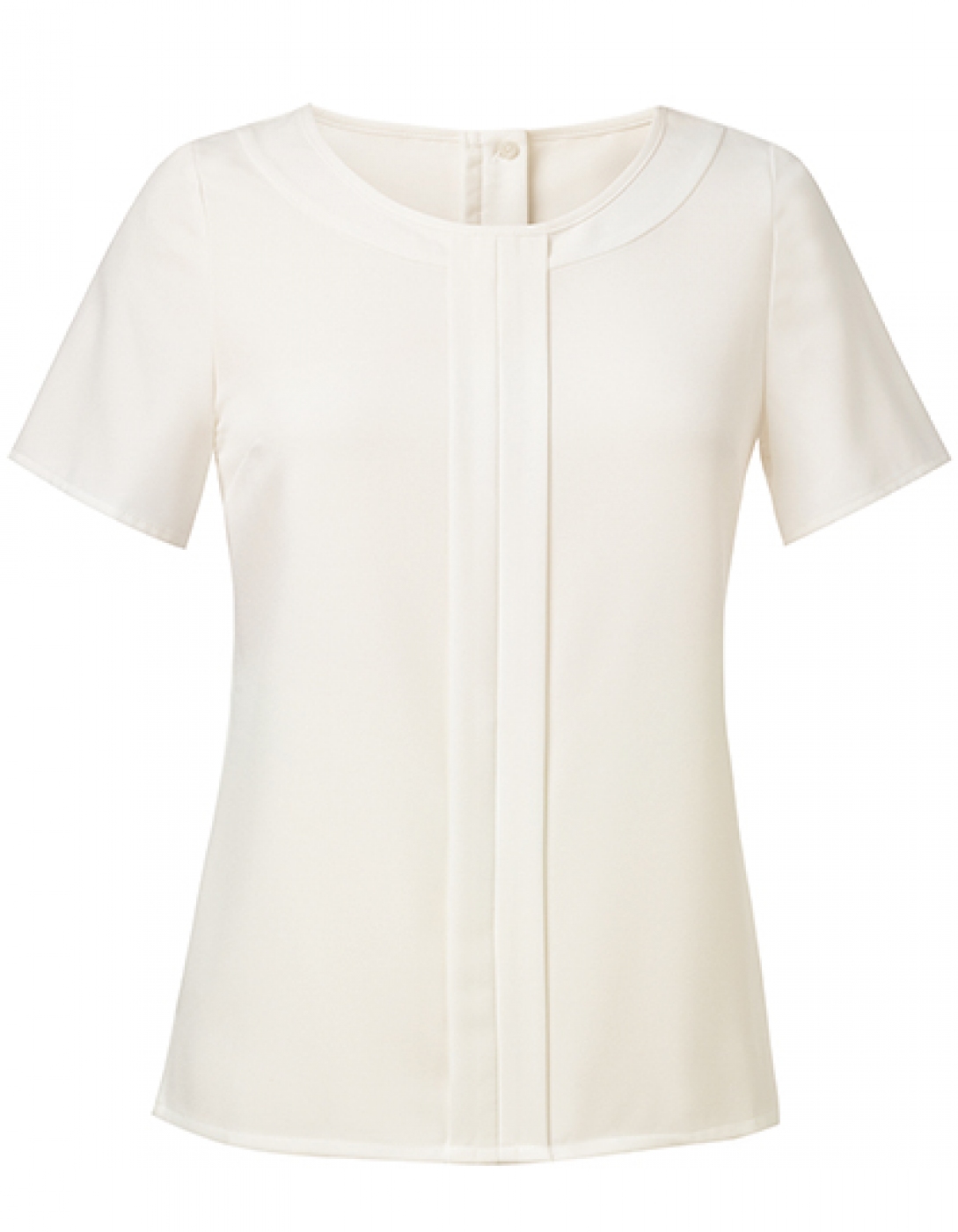 Uniforme Receptioneri - Bluza de dama cu maneca scurta, guler barcuta si fermoar la spate