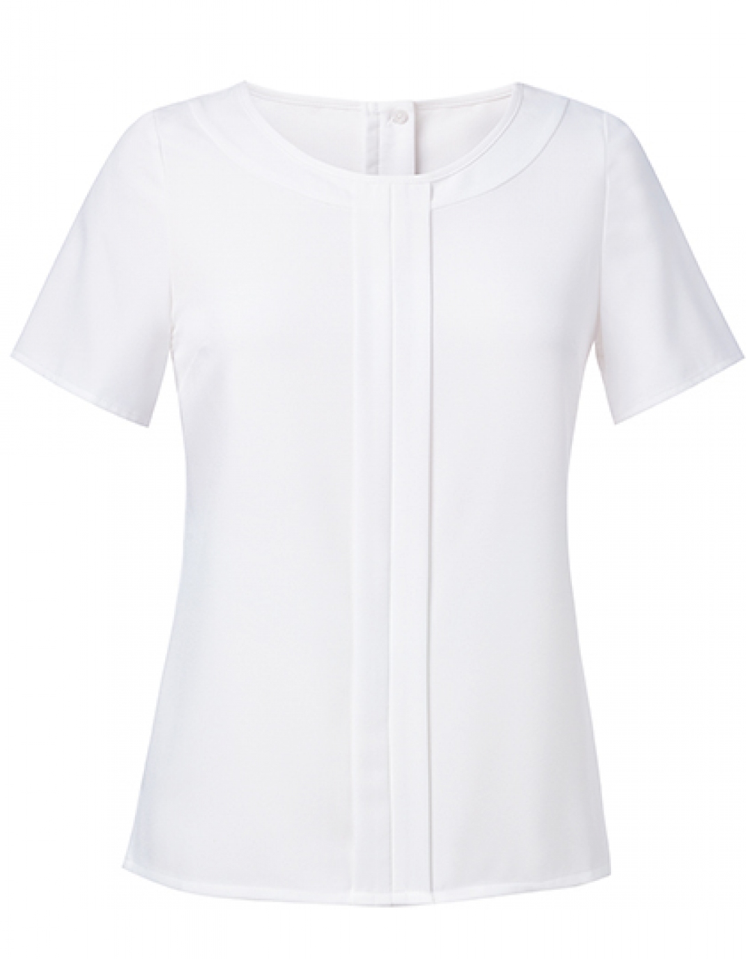 Uniforme Receptioneri - Bluza de dama cu maneca scurta, guler barcuta si fermoar la spate