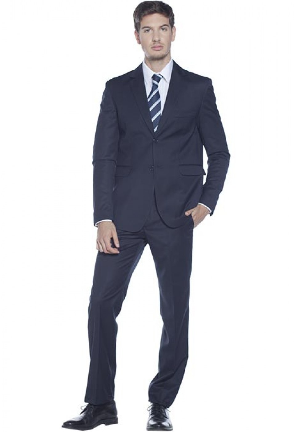 UniformeBucatari.ro - Costum receptioner hotel, model clasic 2 nasturi, de barbat