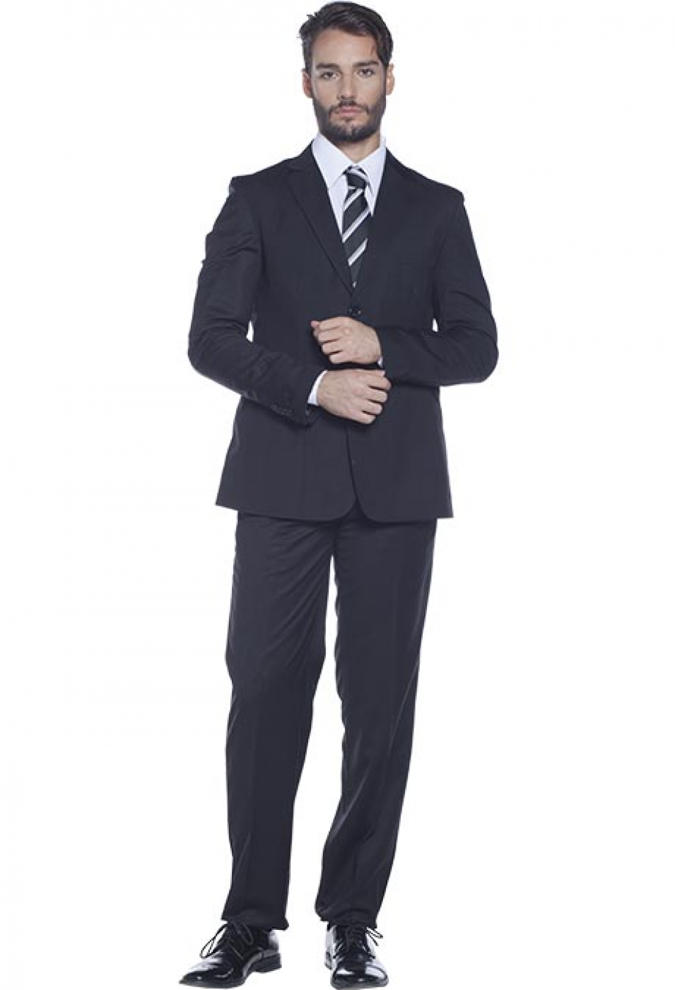 UniformeBucatari.ro - Costum receptioner hotel, model clasic 2 nasturi, de barbat