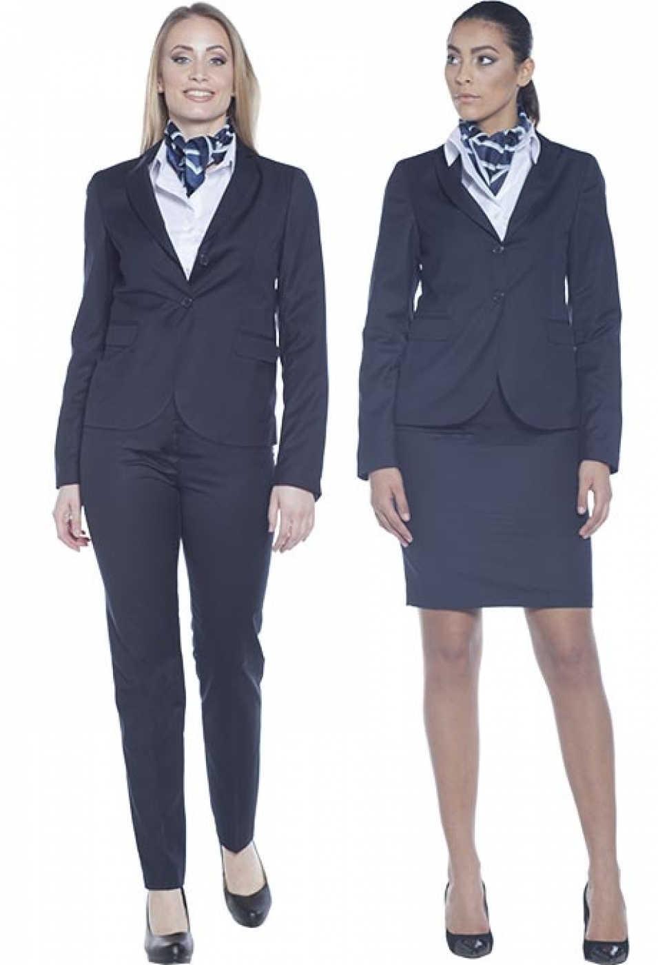 UniformeBucatari.ro - Costum receptioner hotel din 3 piese sacou pantalon si fusta, de dama
