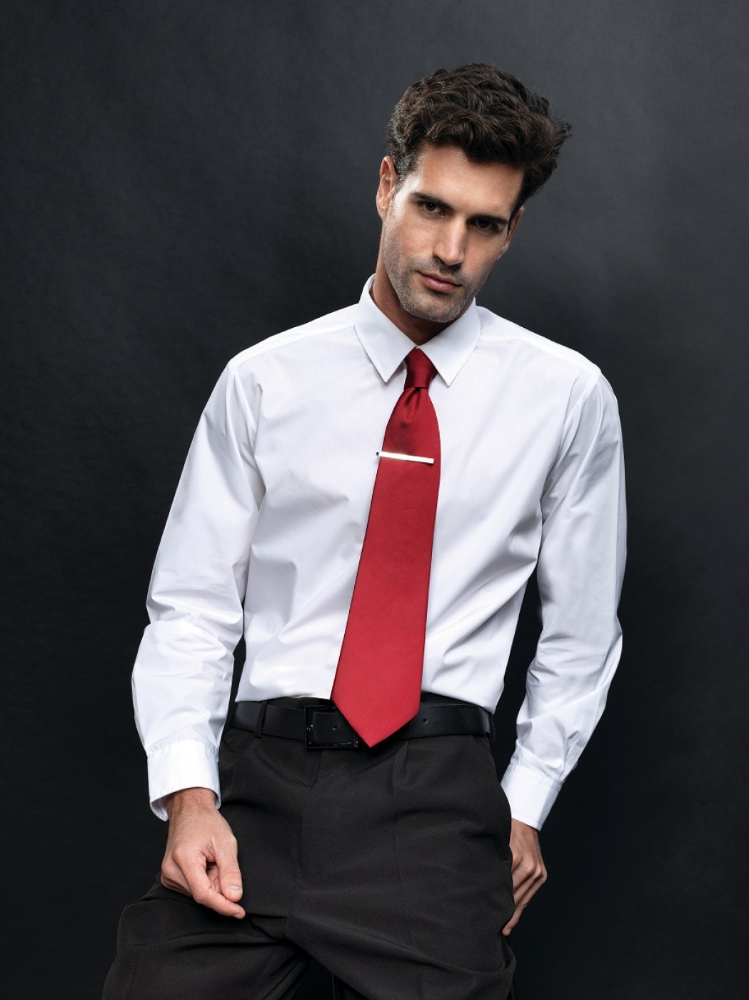Uniforme Receptioneri - Cravata business din satin pentru receptioner hotel