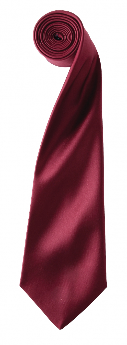 Uniforme Receptioneri - Cravata uni din satin lucios pentru receptioner hotel