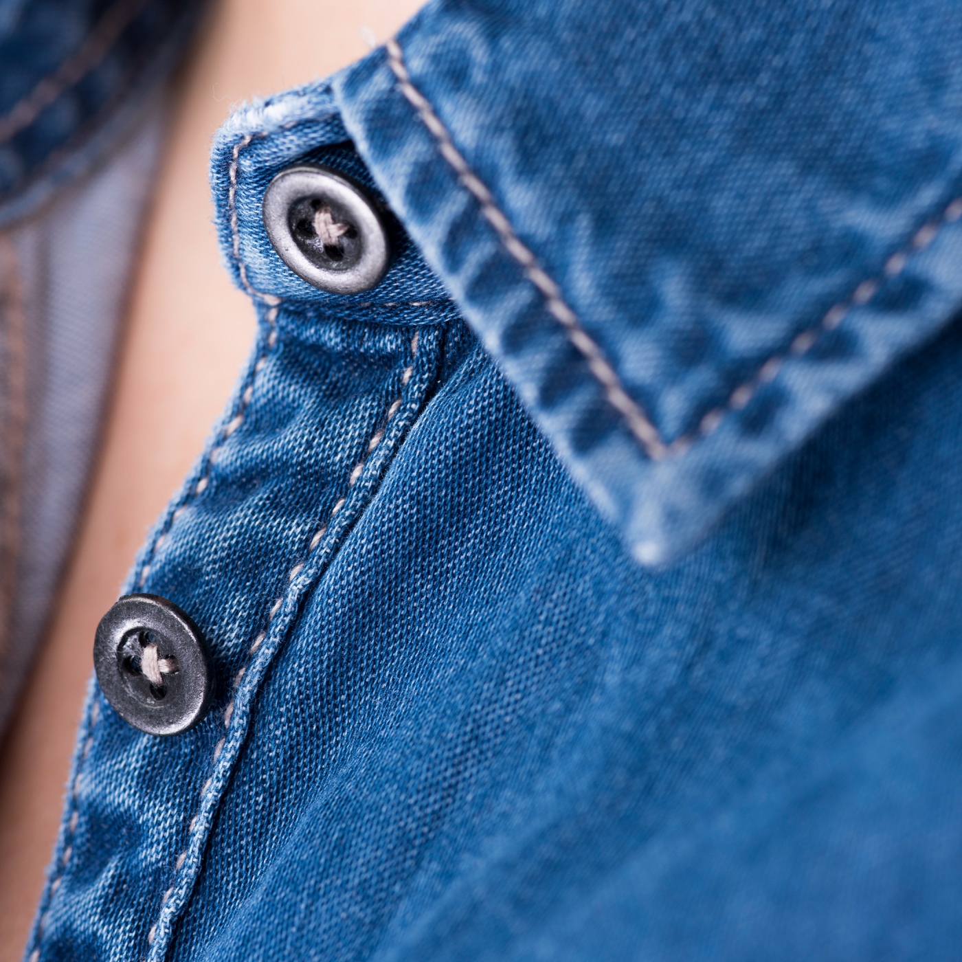 Uniforme Ospatari - Camasa ospatar, model simplu din denim cu maneca lunga, de dama