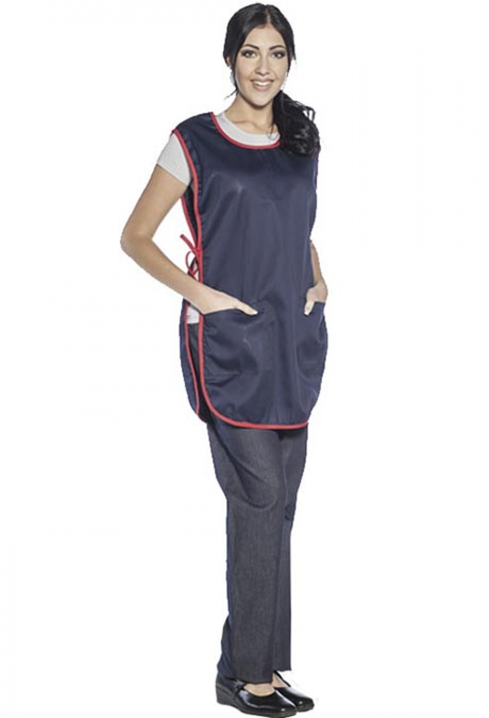 Uniforme Curatenie - Halat femeie serviciu - camerista, tip vesta cu buzunare