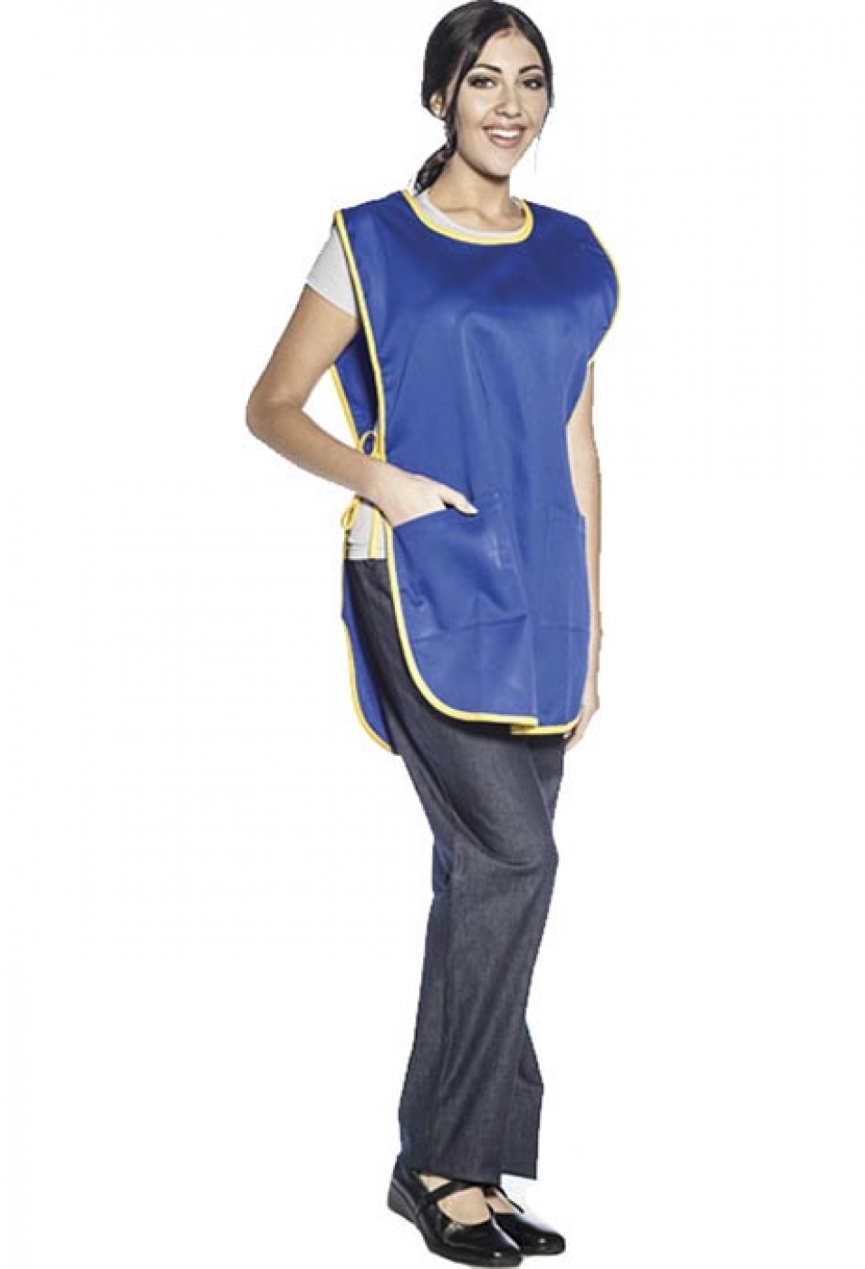 Uniforme Curatenie - Halat femeie serviciu - camerista, tip vesta cu buzunare