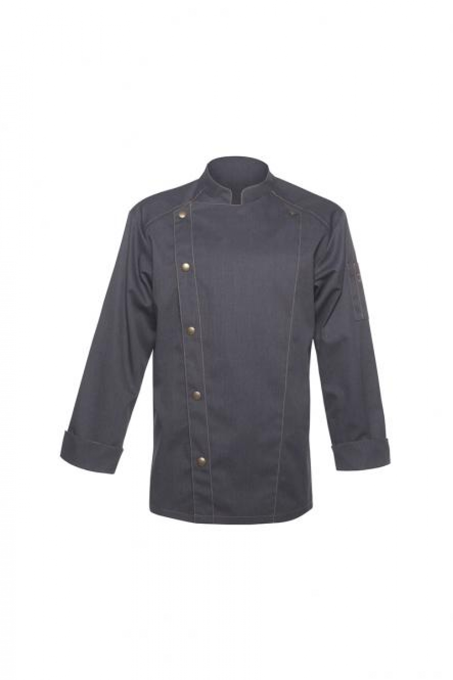 UniformeBucatari.ro - Tunica bucatar, model PREMIUM cu maneca lunga si capse metalice, de barbat