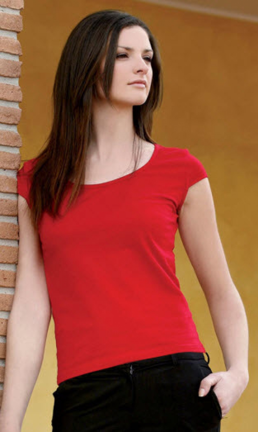 Uniforme Ospatari  pentru terasa - plaja | Tricou cu guler barcuta, model dama