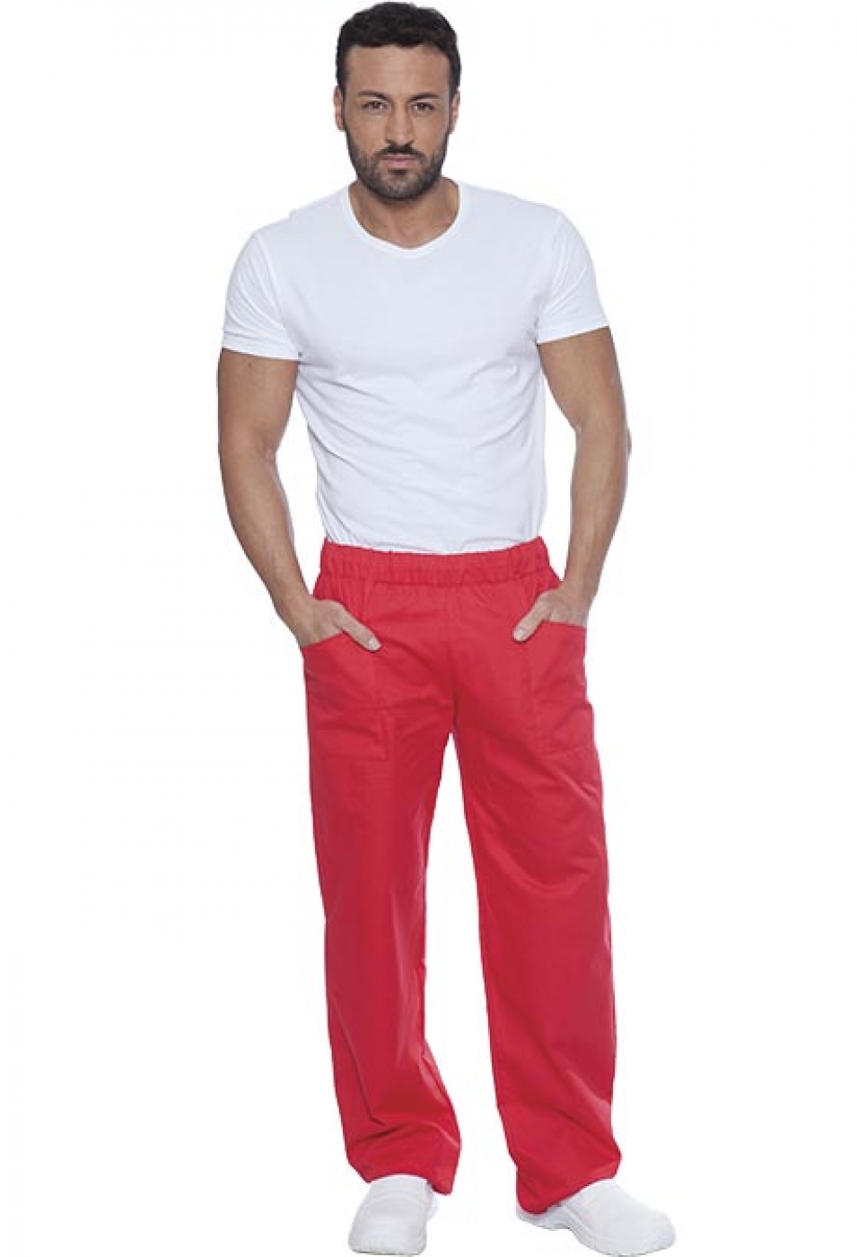 UniformeBucatari.ro - Pantalon bucatar cu buzunare aplicate si elastic, model unisex