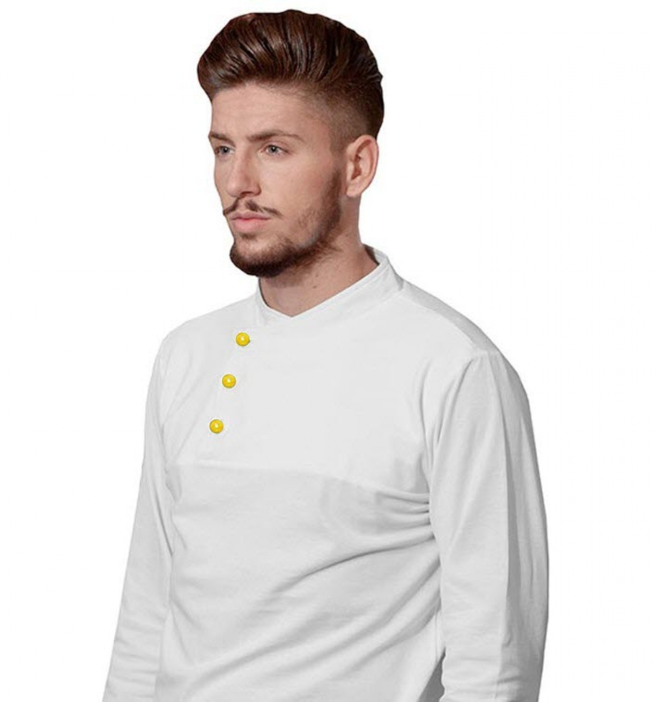 UniformeBucatari - Tricou bucatar, model polo, guler tunica si butoni cu maneca lunga