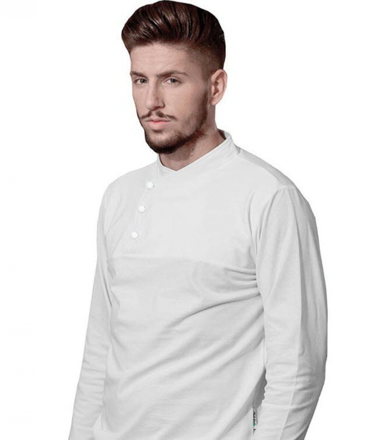 UniformeBucatari - Tricou bucatar, model polo, guler tunica si butoni cu maneca lunga